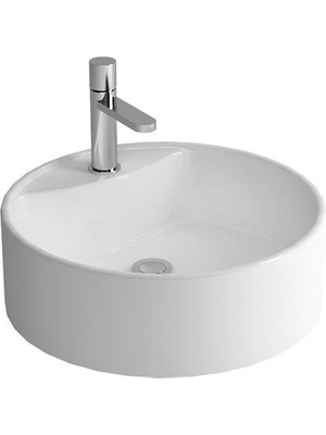 Newarc Batarya Delikli Tezgah Üst Lavabo Beyaz 5017