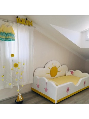 Puf Bebe Montessori 120X200 Güneş Desenli Çocuk Yatağı