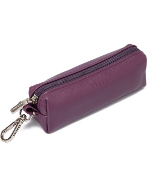 Tergan  Mor Hakiki Deri Unisex Anahtarlık - S1AN00000217-A89