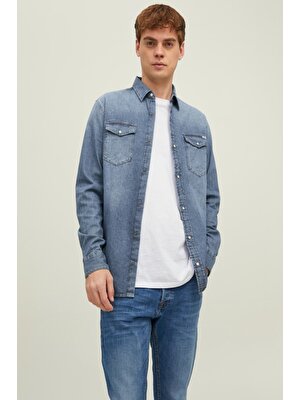 Jack & Jones Esherıdan Erkek Jean Gömlek 12138115