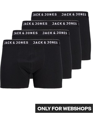 Jack & Jones Black 4 Lü Paket Erkek Boxer