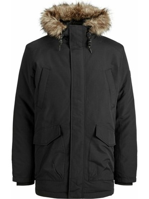 Jack & Jones Erkek Black Parka