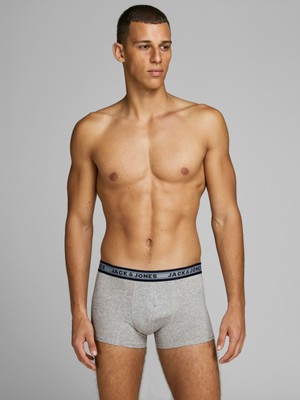 Jack & Jones Erkek Dark Grey Melange Boxer