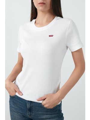 Ss Rib Baby Tee Tr White Beyaz Kadın Tişört