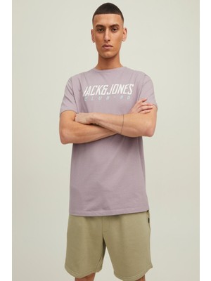 Jack & Jones Jcoclub Erkek Baskılı Tişört 12213761 Mor Xl - Mor