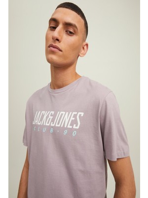 Jack & Jones Jcoclub Erkek Baskılı Tişört 12213761 Mor Xl - Mor