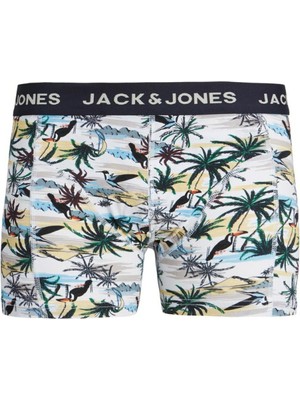 Jack & Jones Beyaz Erkek Boxer 12214579_JACANIMAL Trunks Sn