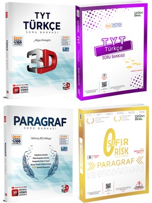 Karma Kitaplar Tyt Türkçe Paragraf Soru Bankası Seti Üç Dört Beş ve 3D Yayınları