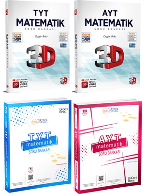 Karma Kitaplar Tyt Ayt Matematik Soru Bankası Seti Üç Dört Beş ve 3D Yayınları