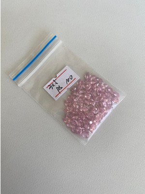 Hasyılmaz Armut Kesim Sentetik Taş 3X5MM 100 Adet Açık Pembe