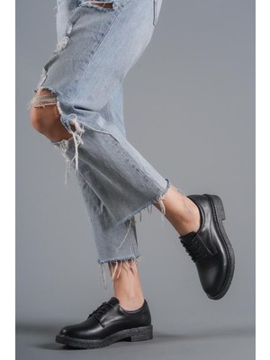 Baldano 36-37-38-39-40 Numara Unisex Ipli Kaymaz Taban  Klasik Model Oxfort Ayakkabı