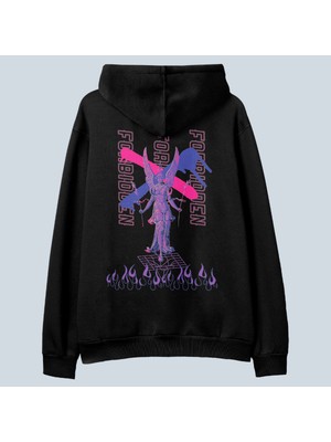 AyveGa Forbidden Siyah Oversize  Kapüşonlu Sweatshirt Hoodie