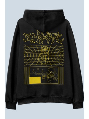 AyveGa Shooter Siyah Oversize  Kapüşonlu Sweatshirt Hoodie