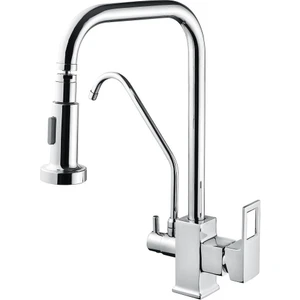 Dallas Lux Krom Su Arıtma 3 Çıkışlı Mutfak Evye Bataryası