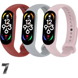 Xiaomi Mi Band 7 Uyumlu Silikon Kordon Seti 3lü