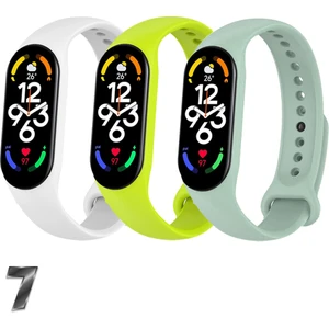 Xiaomi Mi Band 7 Uyumlu Silikon Kordon Seti 3lü