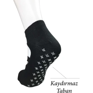 Kaydırmaz Taban Kadın Dans Pilates ve Yoga Çorabı Siyah
