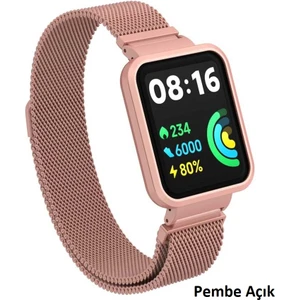 Xiaomi Redmi Watch 2 Lite Kordon Kasalı Milano Loop Metal Kordon