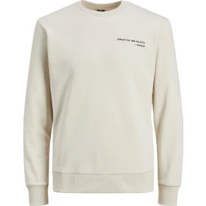 Jack & Jones Erkek Baskılı Bisiklet Yaka Sweatshirt - 12216239