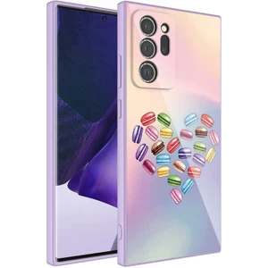Samsung Galaxy Note 20 Ultra Kılıf Kamera Korumalı Desenli Sert Silikon Kapak