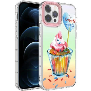 Apple iPhone 13 Pro Max Kılıf Kamera Korumalı Renkli Desenli Korn Kapak