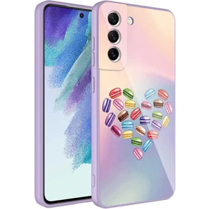 Samsung Galaxy S21 Fe Kılıf Kamera Korumalı Desenli Sert Silikon Kapak