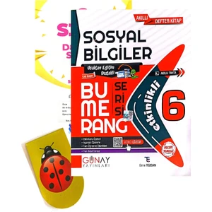 Günay Yayınları 6.Sınıf Bumerang Sosyal Bilgiler-2024-(Zeka Küpü Yayınları Deneme+Kitap Ayracı )