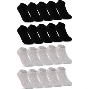 Bay ve Bayan Pamuklu Bilek Boy Patik Çorap 20'li Paket
