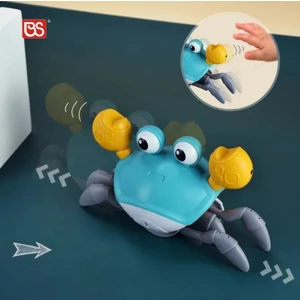Cute Crab Emeklemeye Yardımcı Sensörlü Yengeç Şarjlı Oyuncak (Mavi)