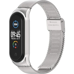 Xiaomi Mi Band 7 Uyumlu Kordon Metal Hasır Örgü Tokalı Çelik Paslanmaz Klipsi Steel Lüx Tam Uyumlu Örgülü