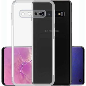 Samsung Galaxy S10 Plus Kamera Korumalı Süper Silikon Kılıf Ekran Koruyucu