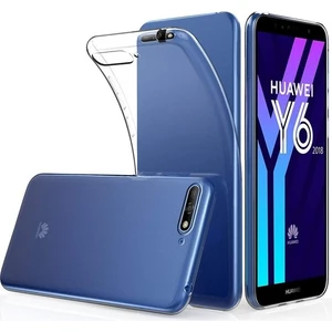 Huawei Y6 2018 Kamera Korumalı Süper Silikon Kılıf Ekran Koruyucu