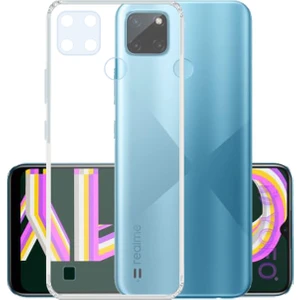 Realme C25S Kamera Korumalı Süper Silikon Kılıf Ekran Koruyucu