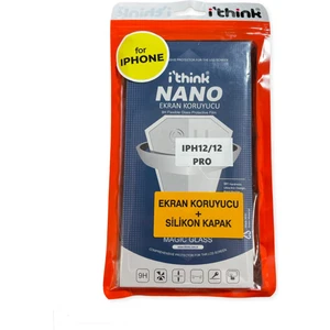Ithink Iphone 12/12 Pro Ekran Koruyucu + Şeffaf Silikon Kapak