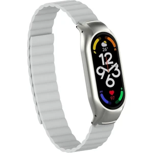 Xiaomi Mi Band 7 Uyumlu Kordon Manyetik Çift Renkli Loop Deri Mıknatıslı Kayış Leather Lüx Magnetic Rainbow Strap