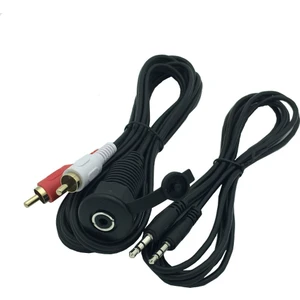 BK Teknoloji Su Geçirmez Panel Tipi 2/rca To 3.5 mm Aux Kablo