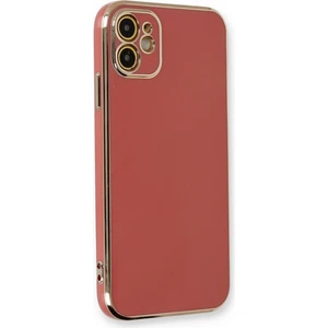Aqua Aksesuar iPhone 11 Kılıf Özel Tasarım Fit Kalıp Lüx Dizayn Silikon Kapak - Kırmızı
