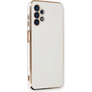 Aqua Aksesuar Samsung Galaxy A13 4g Kılıf Özel Tasarım Fit Kalıp Lüx Dizayn Silikon Kapak - Beyaz