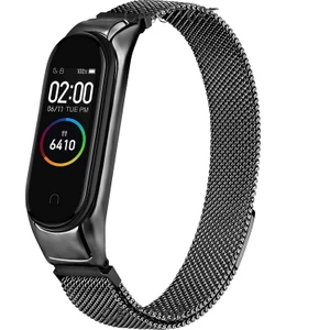 Xiaomi Mi Band 7 Uyumlu Kordon Metal Hasır Manyetik Örgü Mıknatıslı Çelik Kayış Lüx Dizayn
