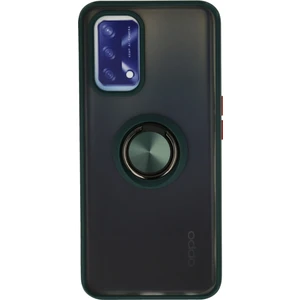 Aqua Aksesuar Oppo A74 4g Kılıf Standlı Yüzüklü Buzlu Tasarım Arka Kapak - Yeşil