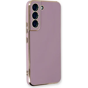 Aqua Aksesuar Samsung Galaxy S21 Fe Kılıf Özel Tasarım Fit Kalıp Lüx Dizayn Silikon Kapak - Mor