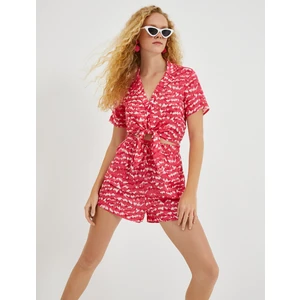 Mini Şort Beli Bağlamalı