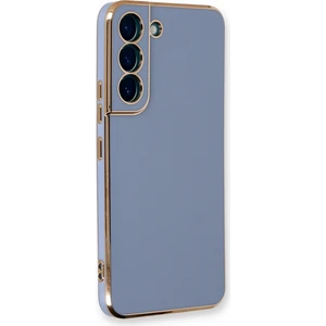 Aqua Aksesuar Samsung Galaxy S22 Plus Kılıf Özel Tasarım Fit Kalıp Lüx Dizayn Silikon Kapak - Mavi
