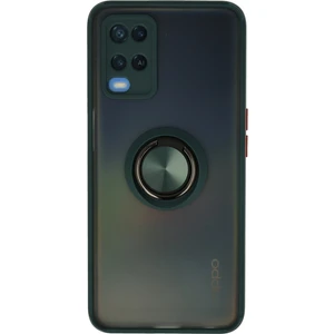 Aqua Aksesuar Oppo A54 4g Kılıf Standlı Yüzüklü Buzlu Tasarım Arka Kapak - Yeşil