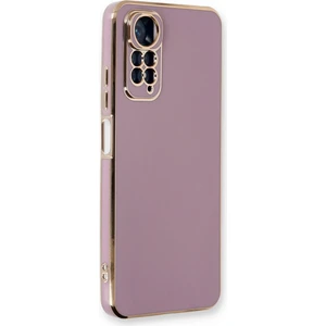 Aqua Aksesuar Xiaomi Redmi Note 11 Kılıf Özel Tasarım Fit Kalıp Lüx Dizayn Silikon Kapak - Mor