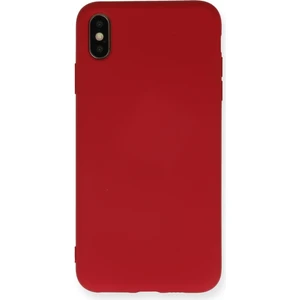Aqua Aksesuar iPhone Xs Max Kılıf Lansman Içi Kadife Lüx Tasarım Silikon Kapak - Kırmızı