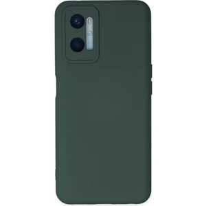 Aqua Aksesuar Oppo A96 Kılıf Lansman Içi Kadife Lüx Tasarım Silikon Kapak - Koyu Yeşil