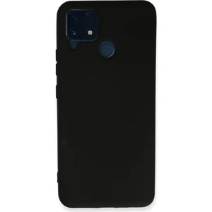Aqua Aksesuar Realme C25 Kılıf Lansman Içi Kadife Lüx Tasarım Silikon Kapak - Siyah