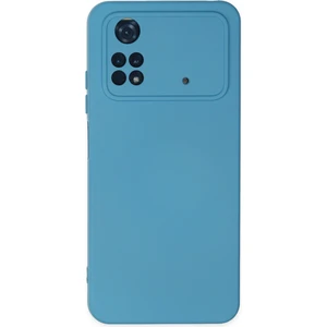 Aqua Aksesuar Xiaomi Poco M4 Pro 4g Kılıf Lansman Içi Kadife Lüx Tasarım Silikon Kapak - Mavi