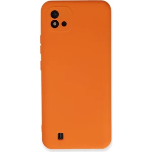 Aqua Aksesuar Realme C11 2021 Kılıf Lansman Içi Kadife Lüx Tasarım Silikon Kapak - Turuncu